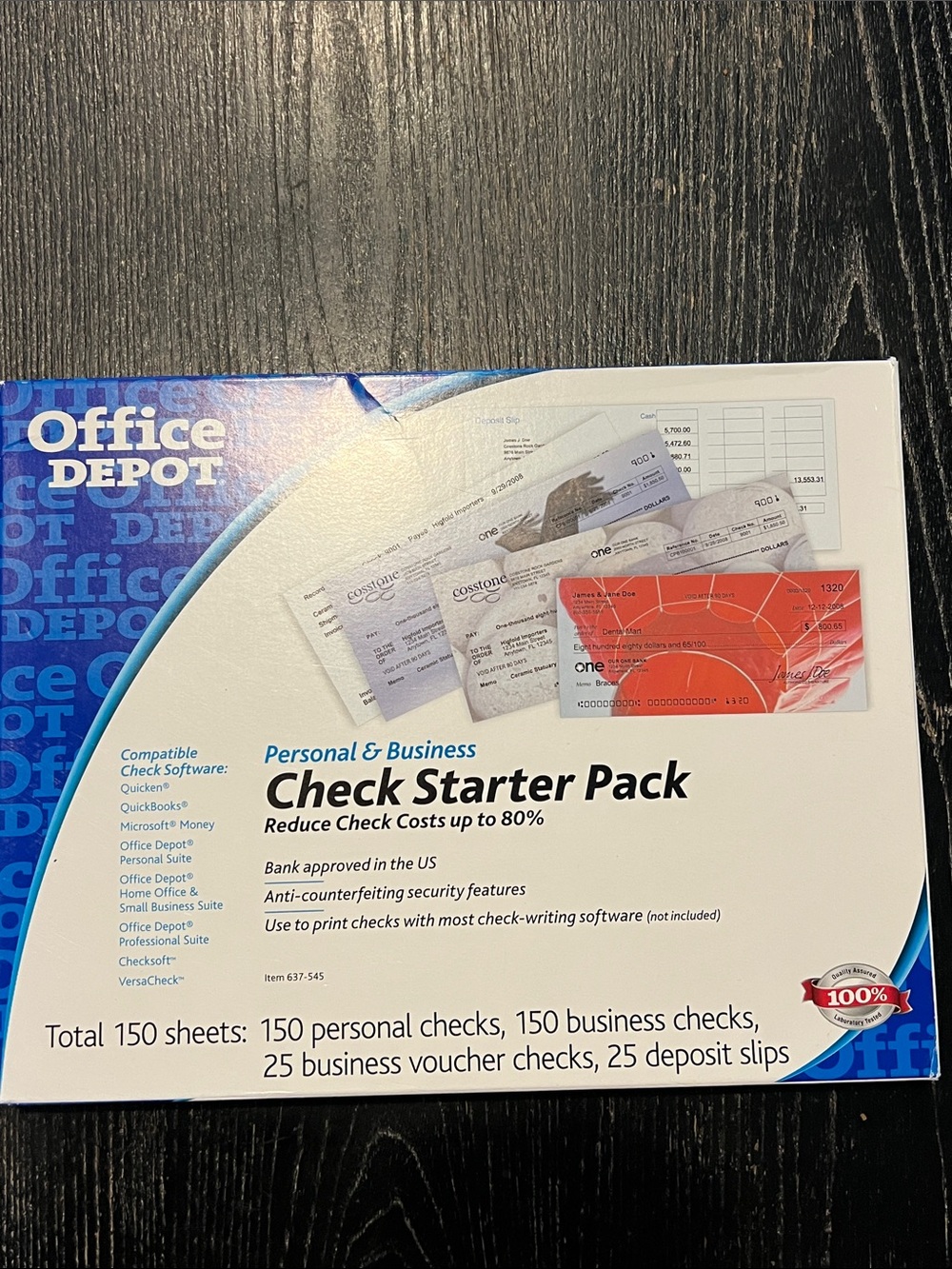 Office Depot White Check Starter Pack for Home Office